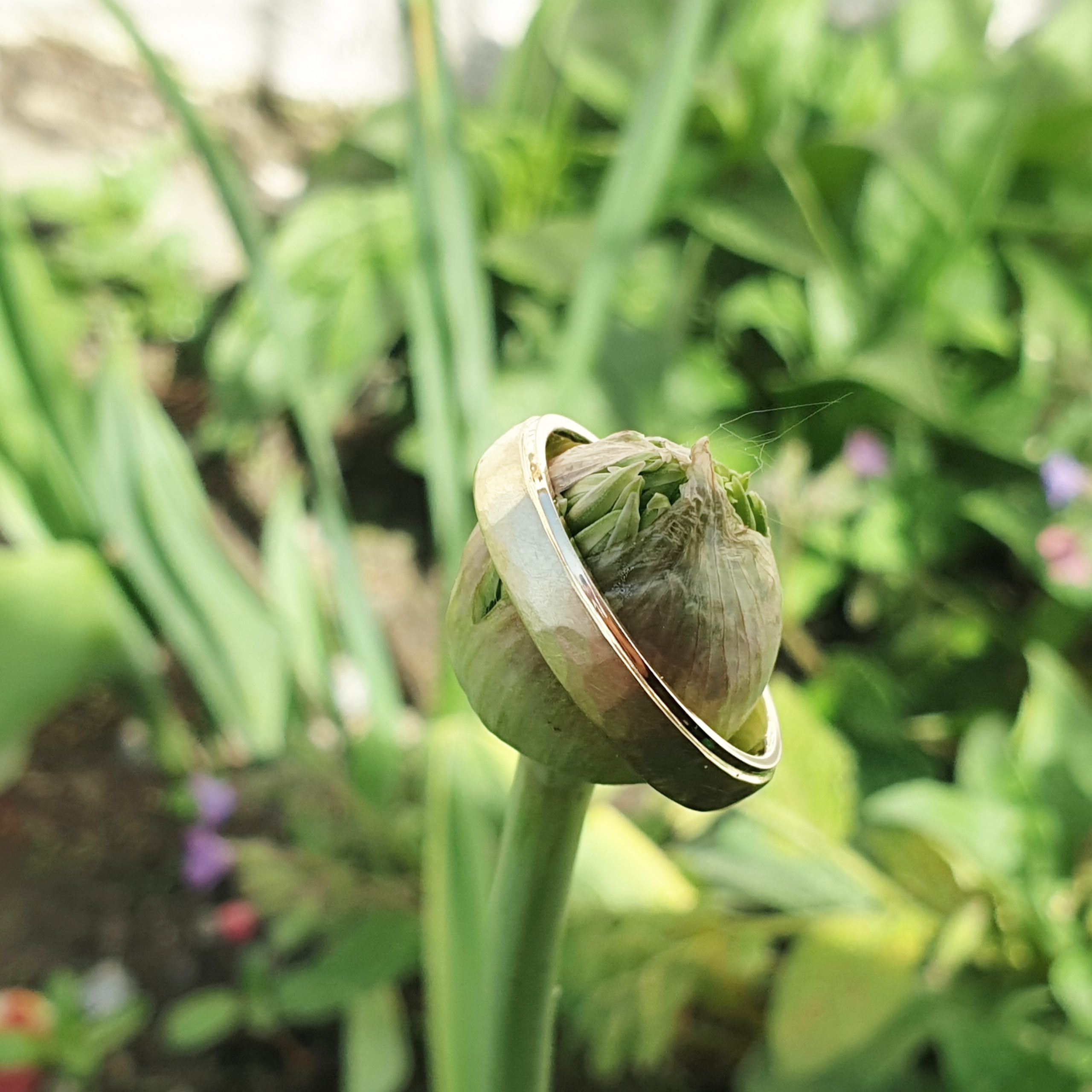 Trauring mit Hammerschlag und Fuge in Münchberg